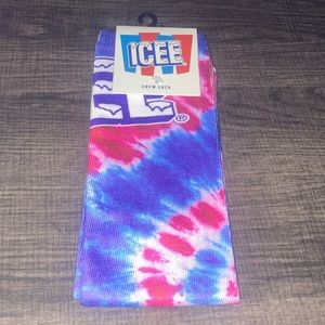 NWT ICEE Tie Dyed Crew Socks!